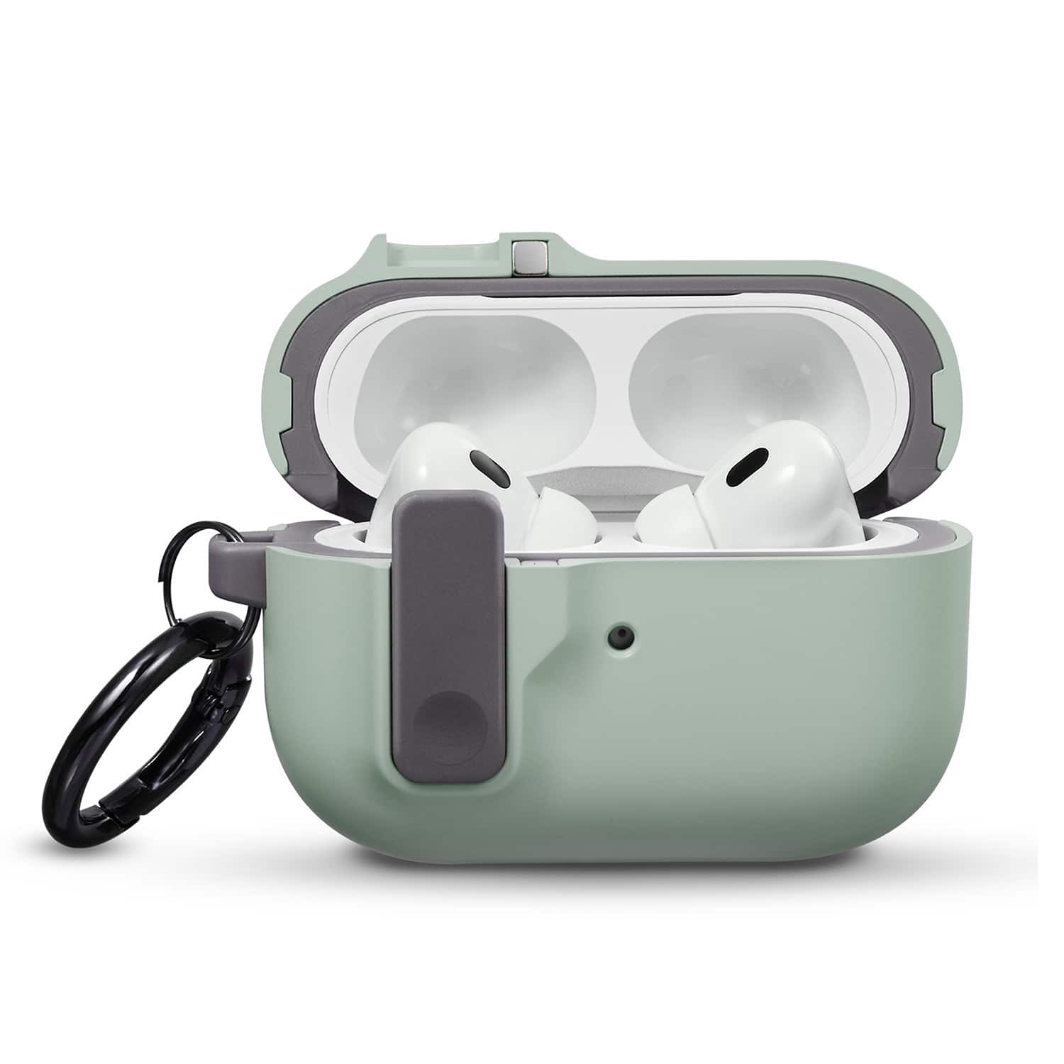 Alt View 1. Vena - Dual Layer Case for Apple AirPods Pro 2 Case, Auto Open Lock Compatible with MagSafe AirPods Pro 2nd Generation, Green - Green.