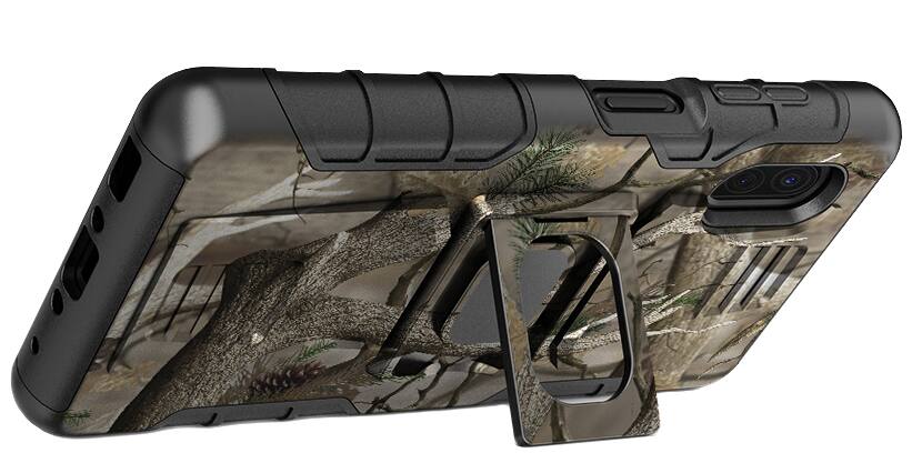 Alt View 4. Nakedcellphone - Case for Samsung Galaxy XCover Pro Phone (2020) - Autumn Camo (Black).