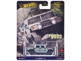 Hummer H1 Pickup Truck "Terra Trek" Series Diecast Model Car by Hot Wheels - Gray Metallic