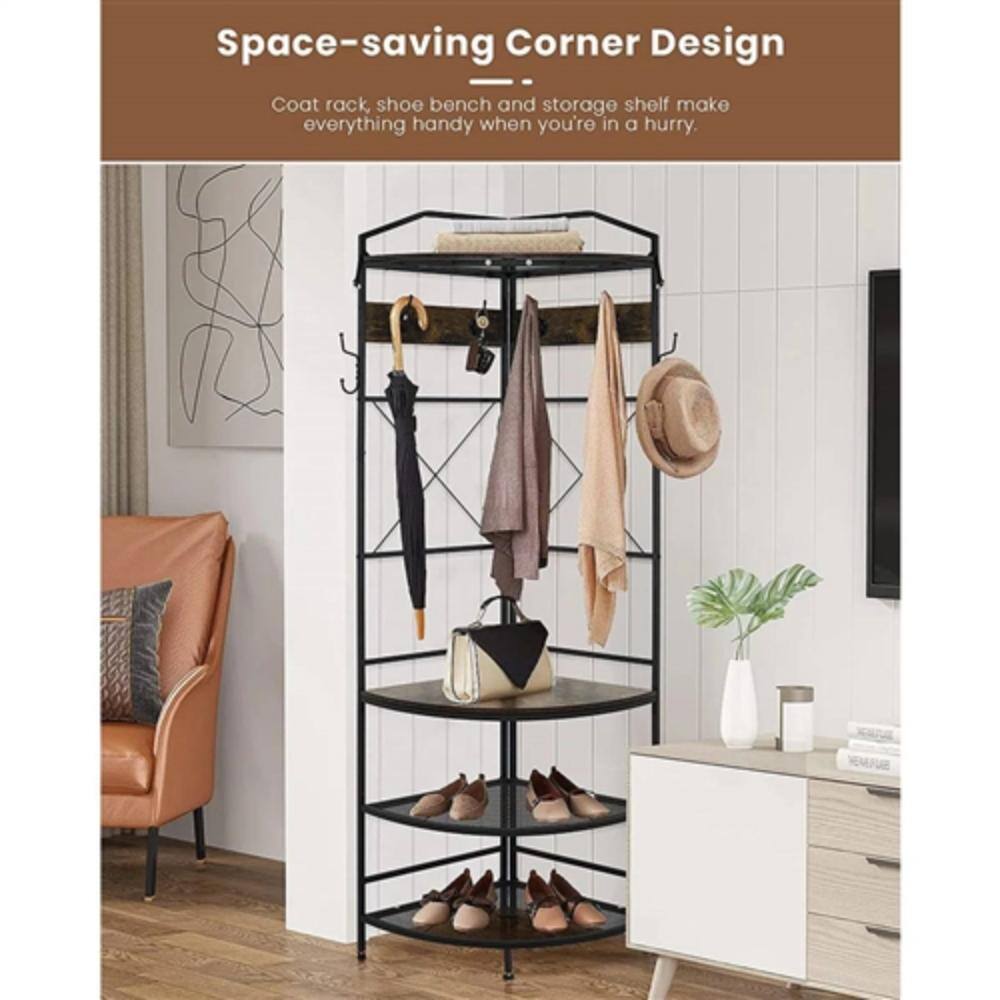 Space-saving Corner Design  
Coat rack, shoe bench and storage shelf make everything handy when you're in a hurry.