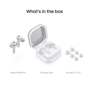 Samsung Galaxy Buds4 Pro Wireless Earbud Headphones White - Open Samsung Galaxy Buds4 Pro Wireless Earbud Headphones White - Open