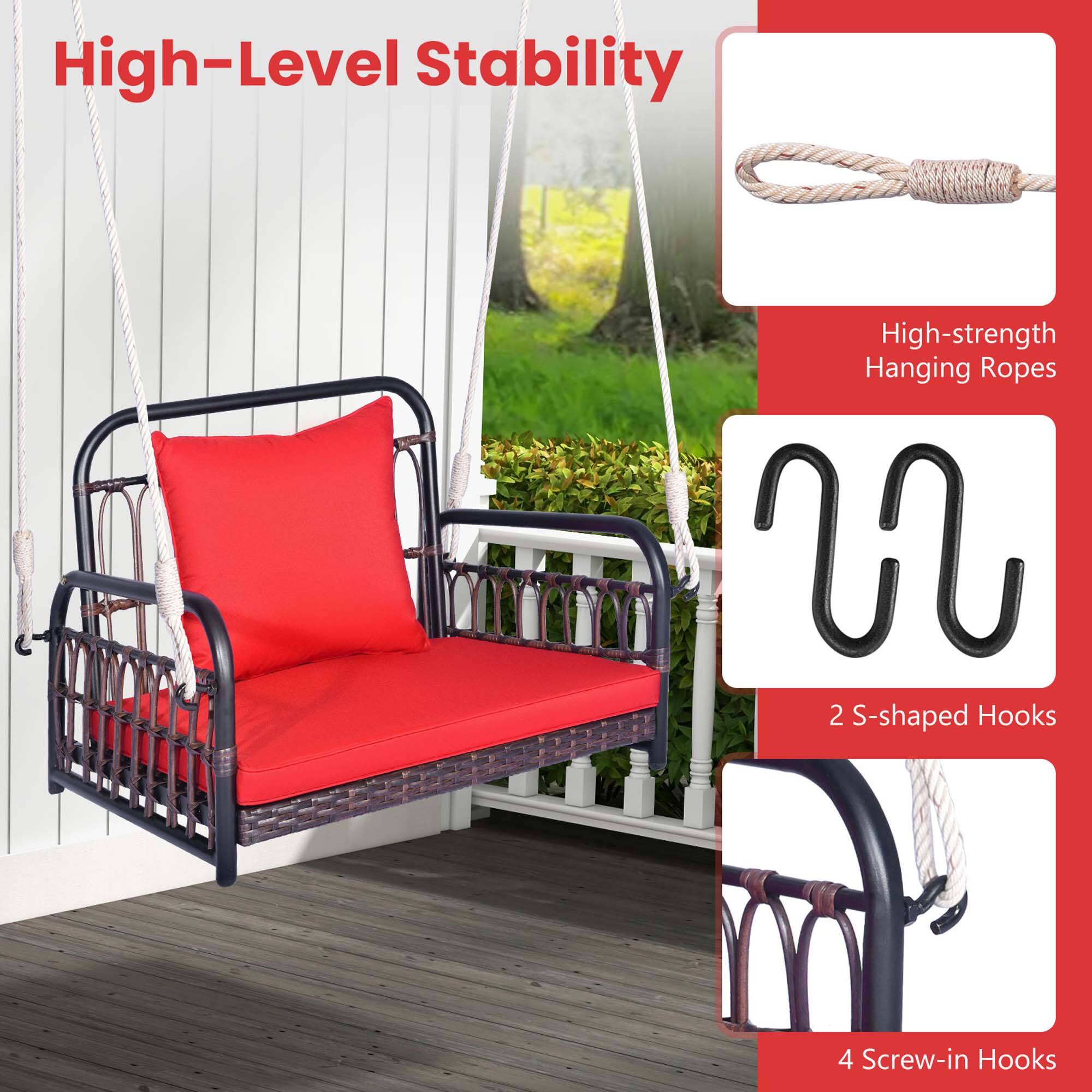 High-Level Stability

High-strength Hanging Ropes

2 S-shaped Hooks

4 Screw-in Hooks