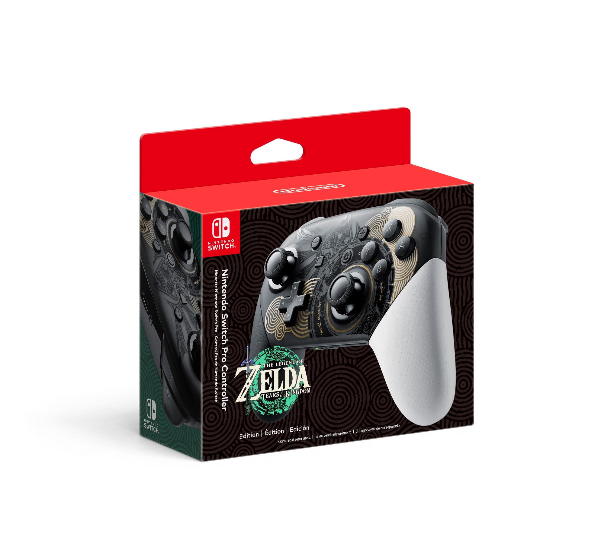 Front. Nintendo - Pro Controller for Nintendo Switch - The Legend of Zelda: Tears of the Kingdom Edition.