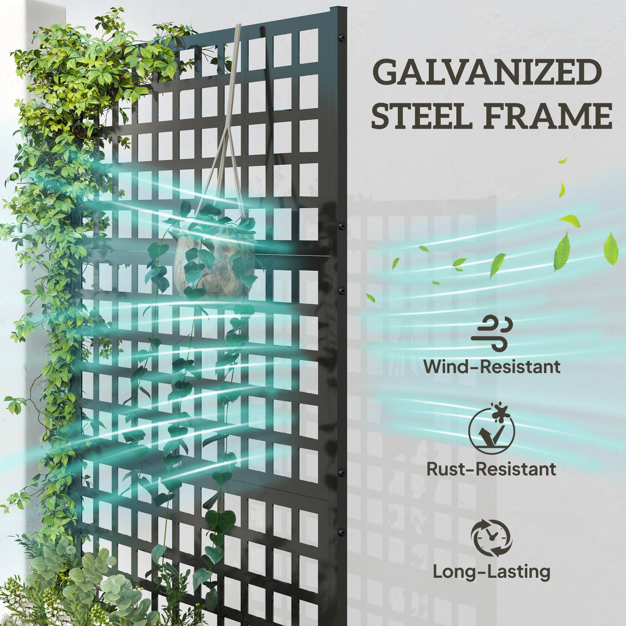 GALVANIZED STEEL FRAME  
Wind-Resistant  
Rust-Resistant  
Long-Lasting