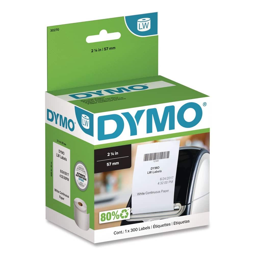 DYMO - 30270 LabelWriter 2.25 in. x 300 ft. Continuous-Roll Receipt Paper - White