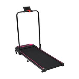Lycvki - New Foldable Under Desk Treadmill 2.5HP Incline 0.5-7.5MPH 300LBS - Pink