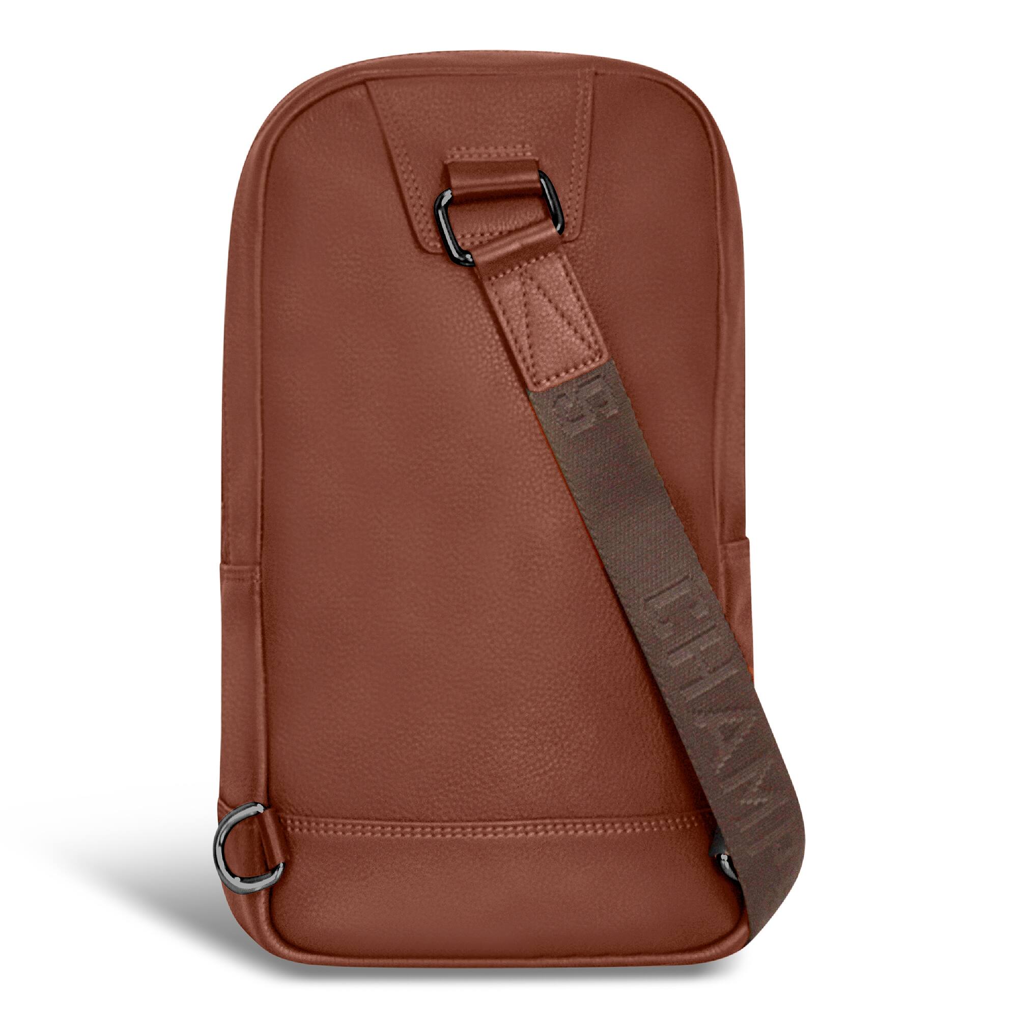 Alt View 2. Champs - OB-405-BROWN (SLING BAG) - Brown.
