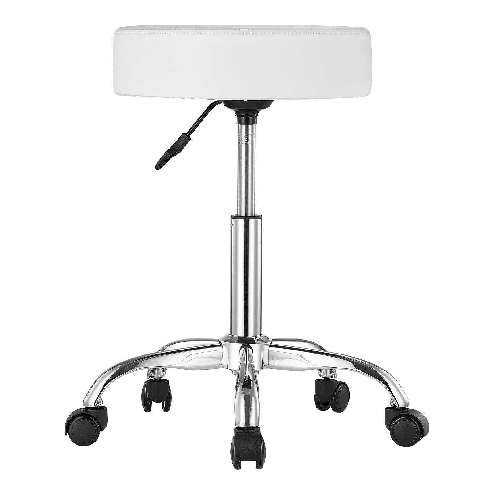 Alt View 5. VEVOR - Rolling Stool with Wheels, 450 LBS Weight Capacity Round Rolling Stool Chair - White.