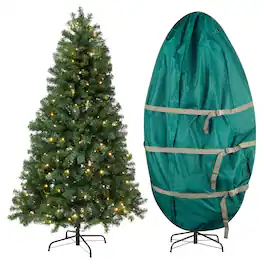 Elf Stor - 6ft Prelit Artificial Christmas Tree - Green