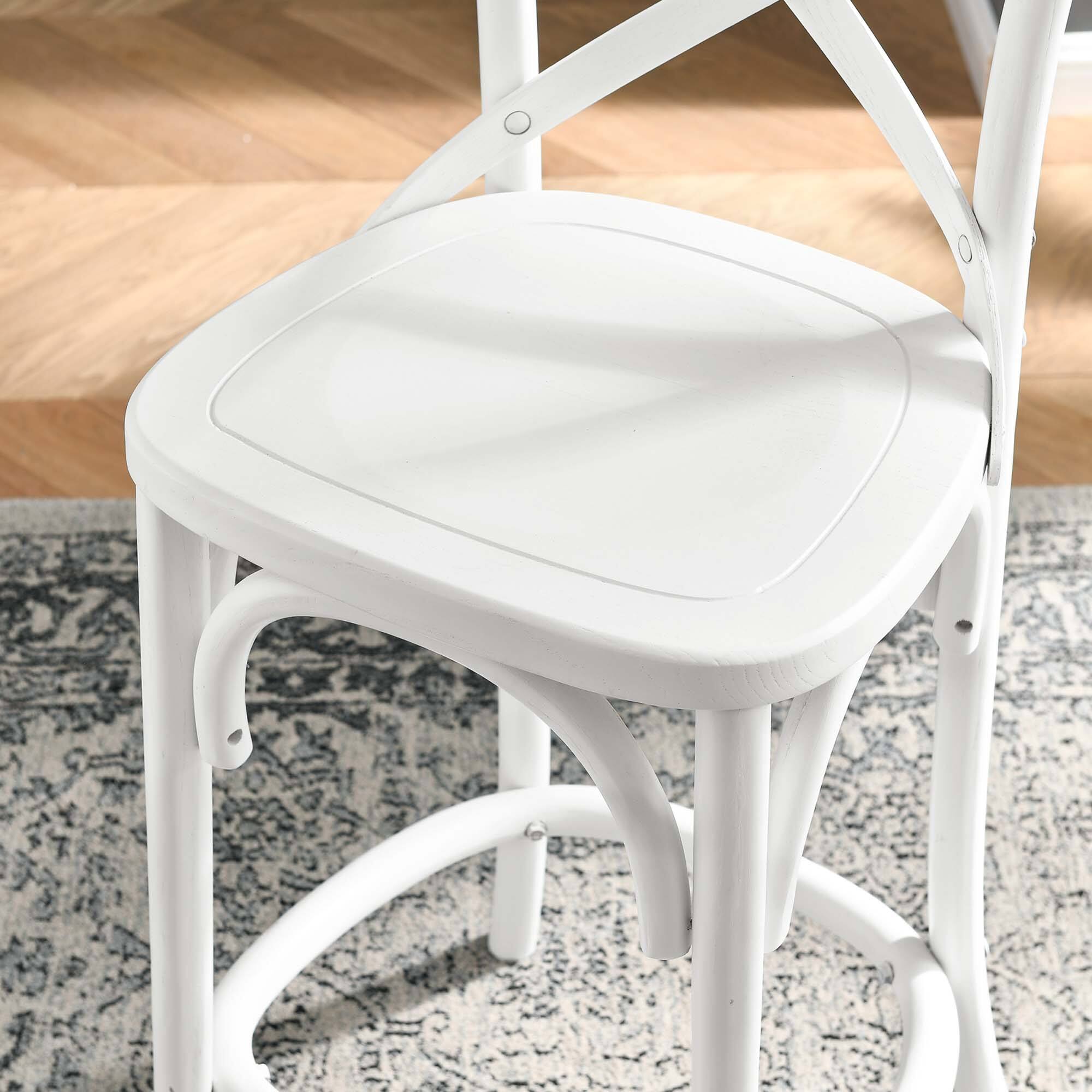 Alt View 6. Modway - Gear Counter Stool by Modway - White.