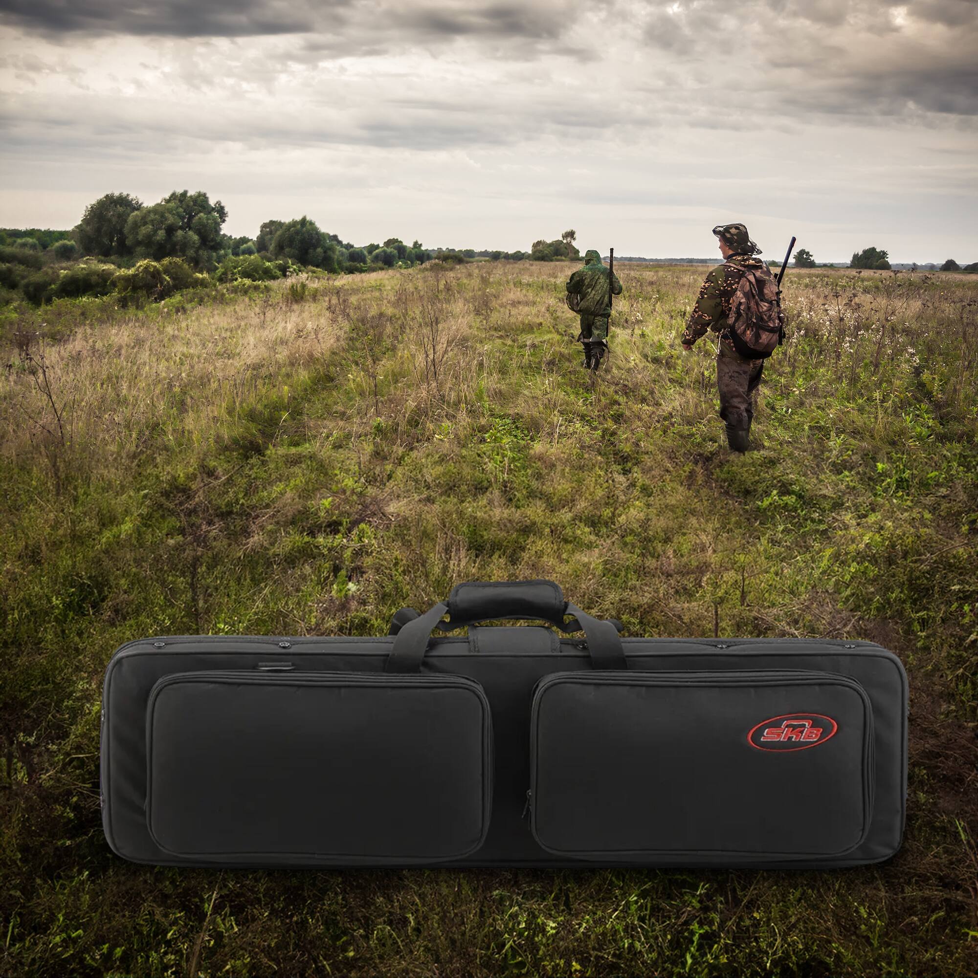 Alt View 3. SKB - SKB Cases 3409 Canvas Exterior and EPS Interior Hybrid Breakdown Shotgun Case - Black.
