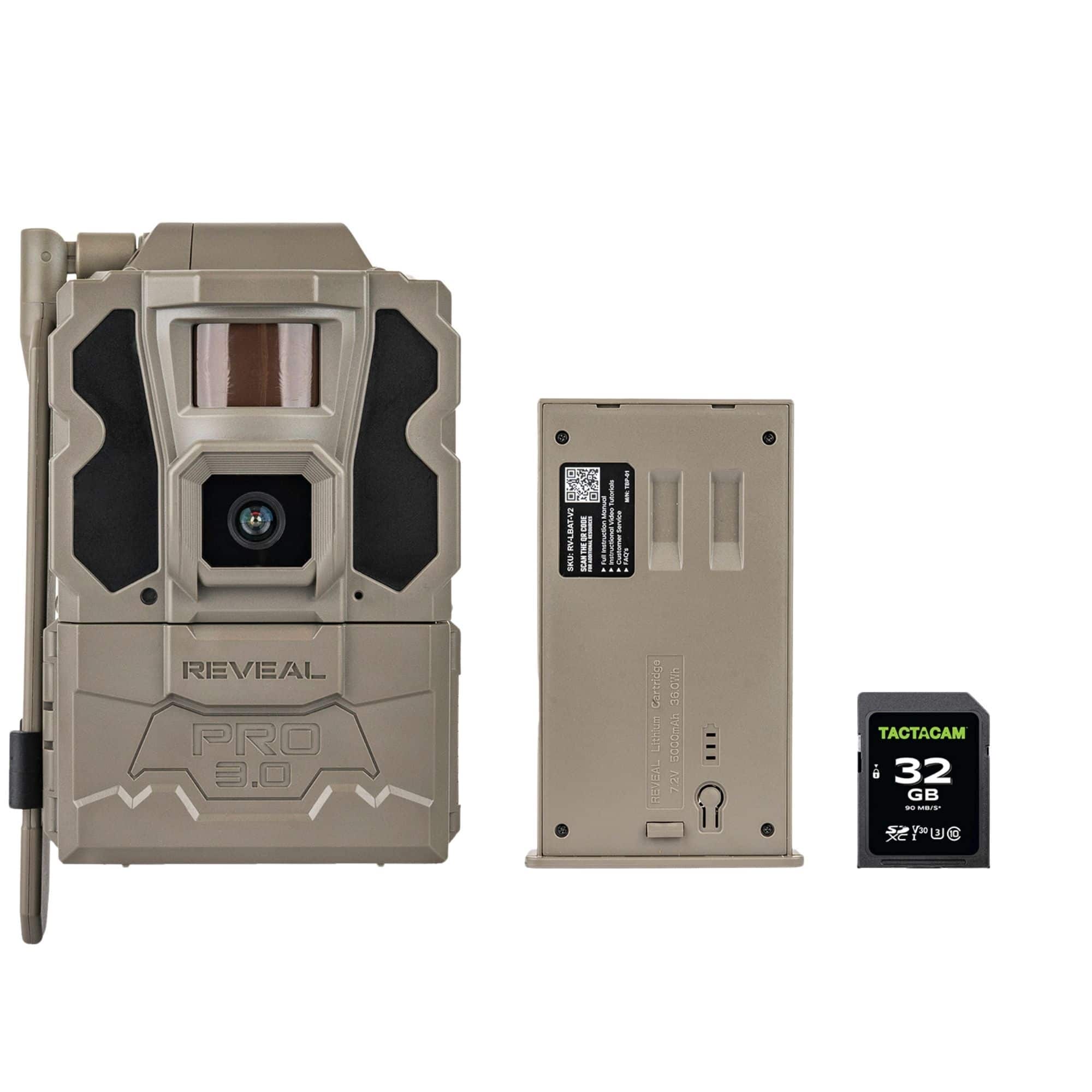 Reveal by Tactacam X 3.0 Cellular Trail Camera Starter Value Pack - Tan/Black