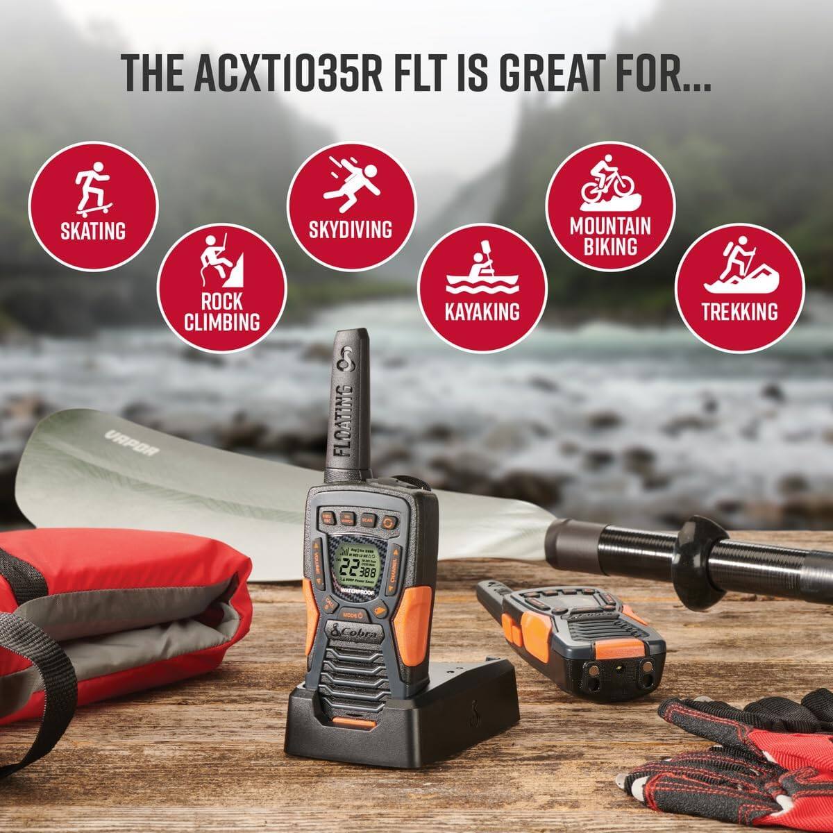 THE ACXT1035R FLT IS GREAT FOR...
- SKATING
- SKYDIVING
- MOUNTAIN BIKING
- ROCK CLIMBING
- KAYAKING
- TREKKING

22 388
WNO Cobra