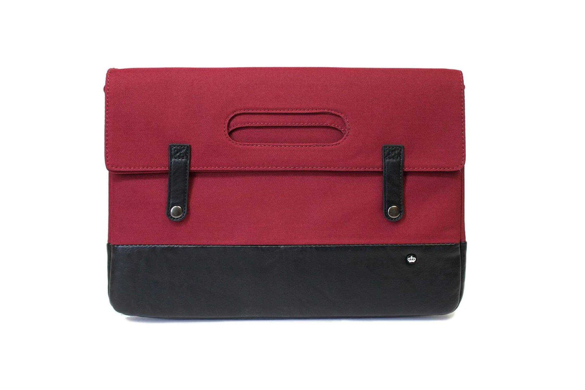 Back. PKG - Grab-Bag Foldover Tote Bag - Burgundy.