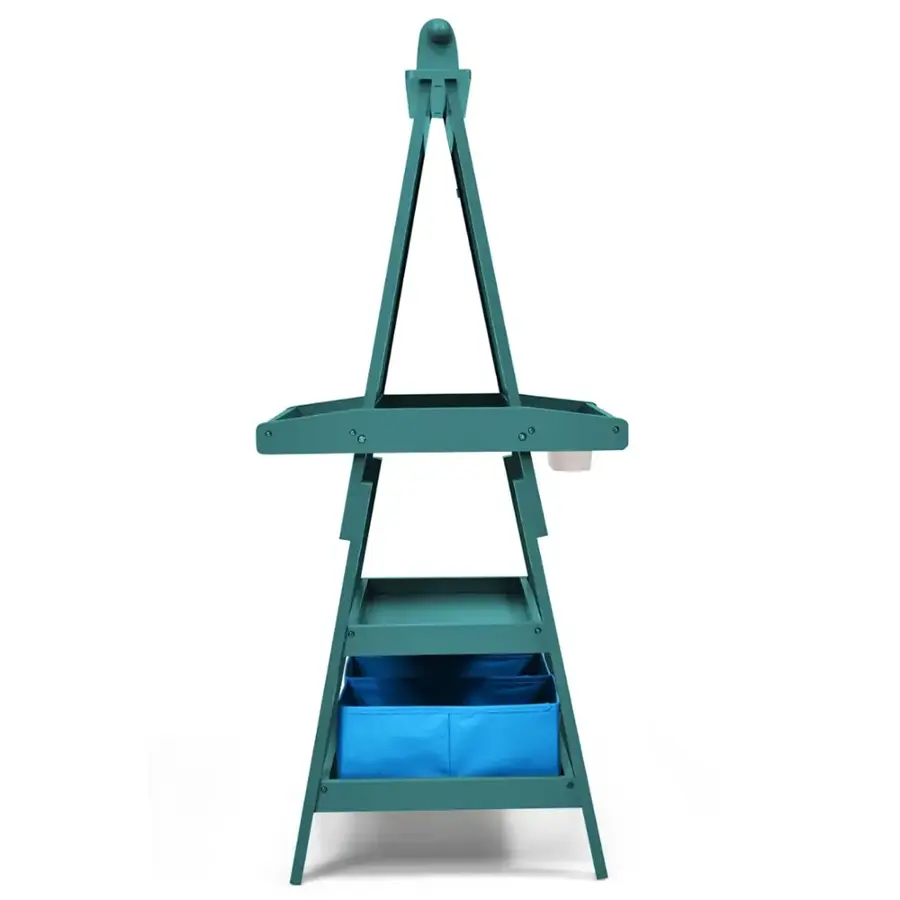 Alt View 20. Costway - 3 in 1 Double-Sided Wooden Kid's Art Easel Whiteboard Blue - Blue.