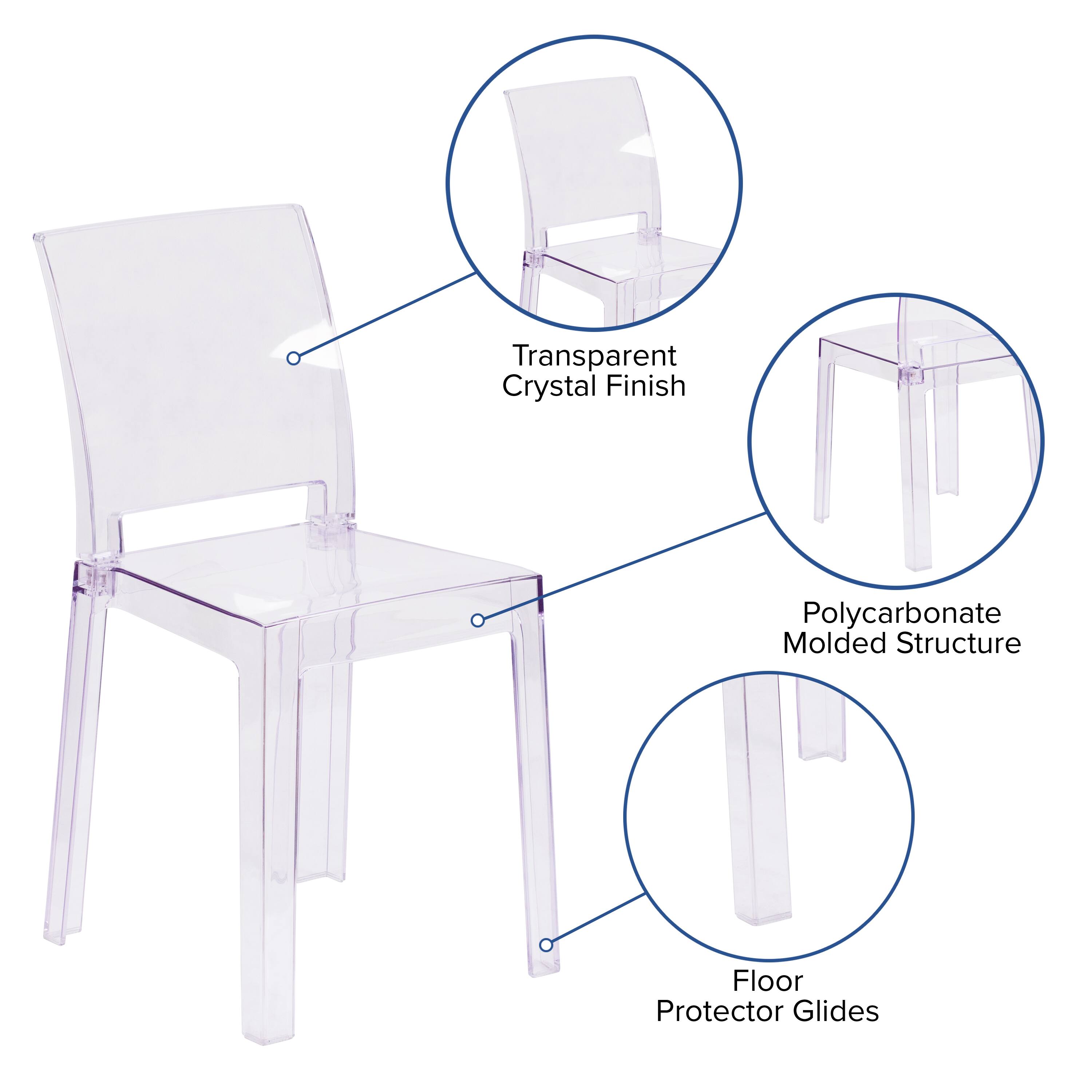 Transparent Crystal Finish Polycarbonate Molded Structure Floor Protector Glides