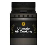 Whirlpool - 5.0 Cu. Ft. Freestanding Gas Range with Air Cooking Technology - Black-on-Stainless - Front_Zoom