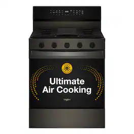 Whirlpool - 5.0 Cu. Ft. Freestanding Gas Range with Air Cooking Technology - Black-on-Stainless
