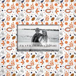 Fan Creations - Chicago Bears 10'' x 10'' Floral Pattern Frame - Multicolor