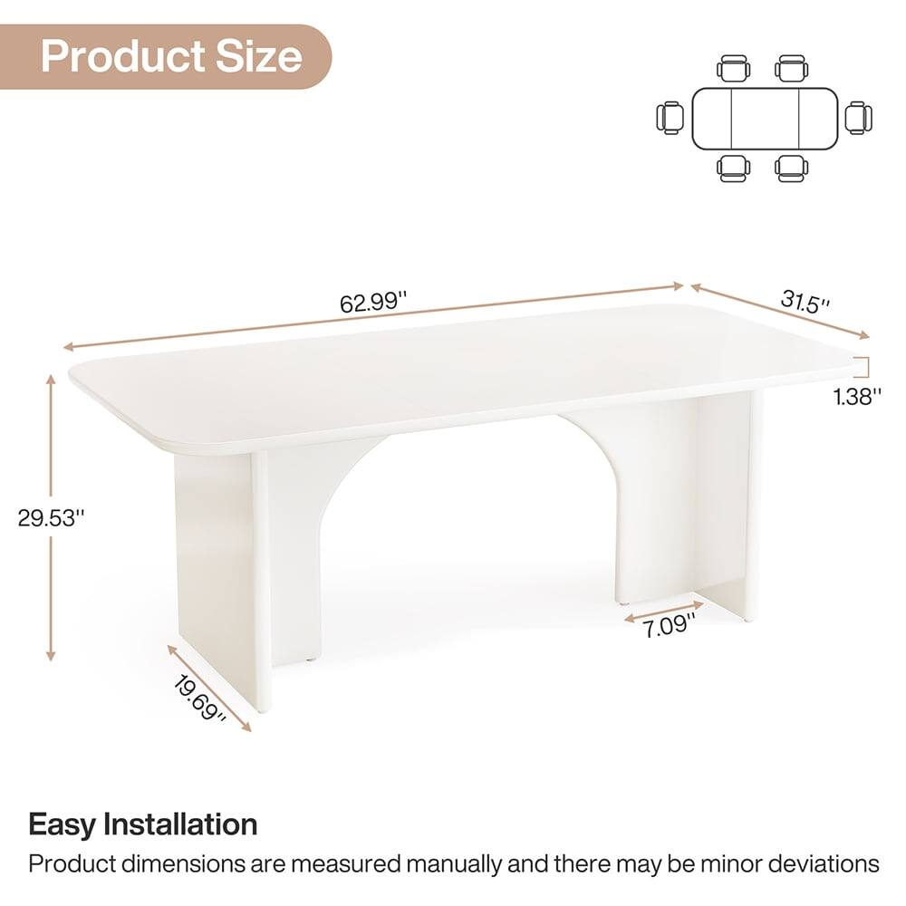 Product Size: 62.99", 31.5", 1.38", 29.53", 19.69", 7.09"

Easy Installation: Product dimensions are measured manually and there may be minor deviations