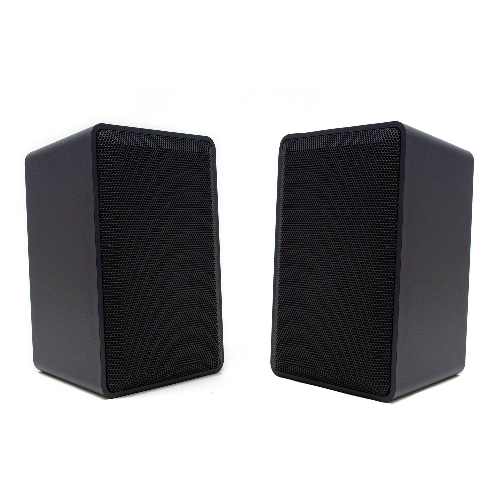 Front. Legrand - Legrand MS05OD-V1 Indoor-Outdoor Speakers (Pair) in Black with Included Mounting Brackets - Black/Gray.