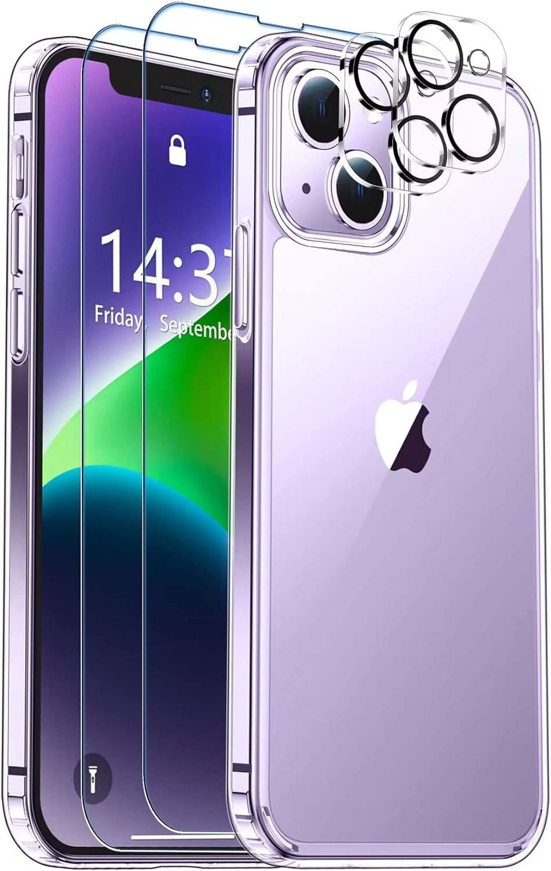 Entronix - Complete Protection Bundle for iPhone 14 - Case with Screen & Camera Protectors - Clear