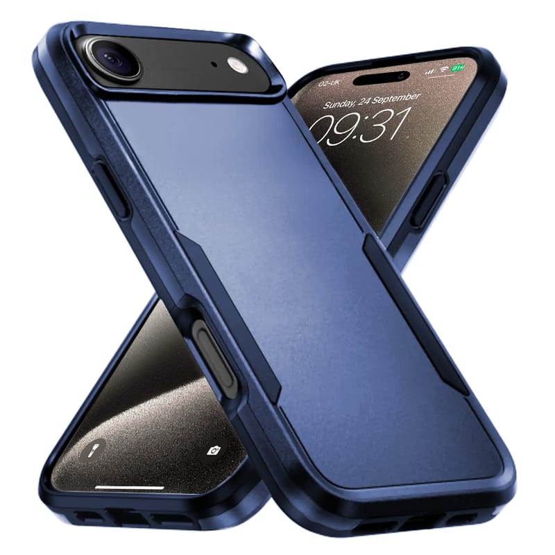 Entronix - iPhone 17 Air Case - Dual-Layer Soft-Touch Protection - Navy Blue