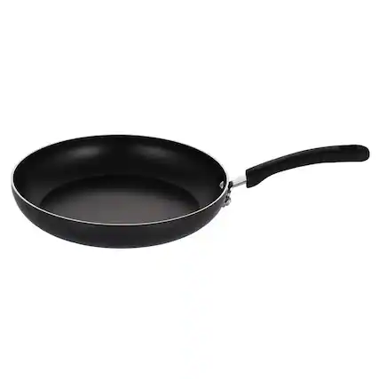 Front. NutriChef - NutriChef 11'' Fry Pan, Non-Stick Stylish Kitchen Cookware Pan, PFOA-Free, Works with NCCWSTKBLK - Black.