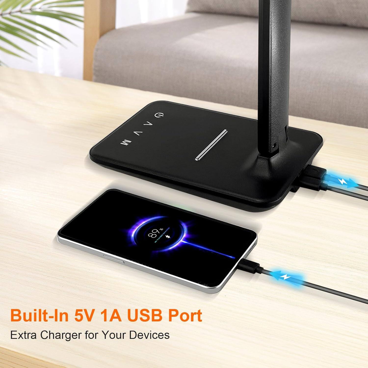 Built-In 5V 1A USB Port
Extra Charger for Your Devices