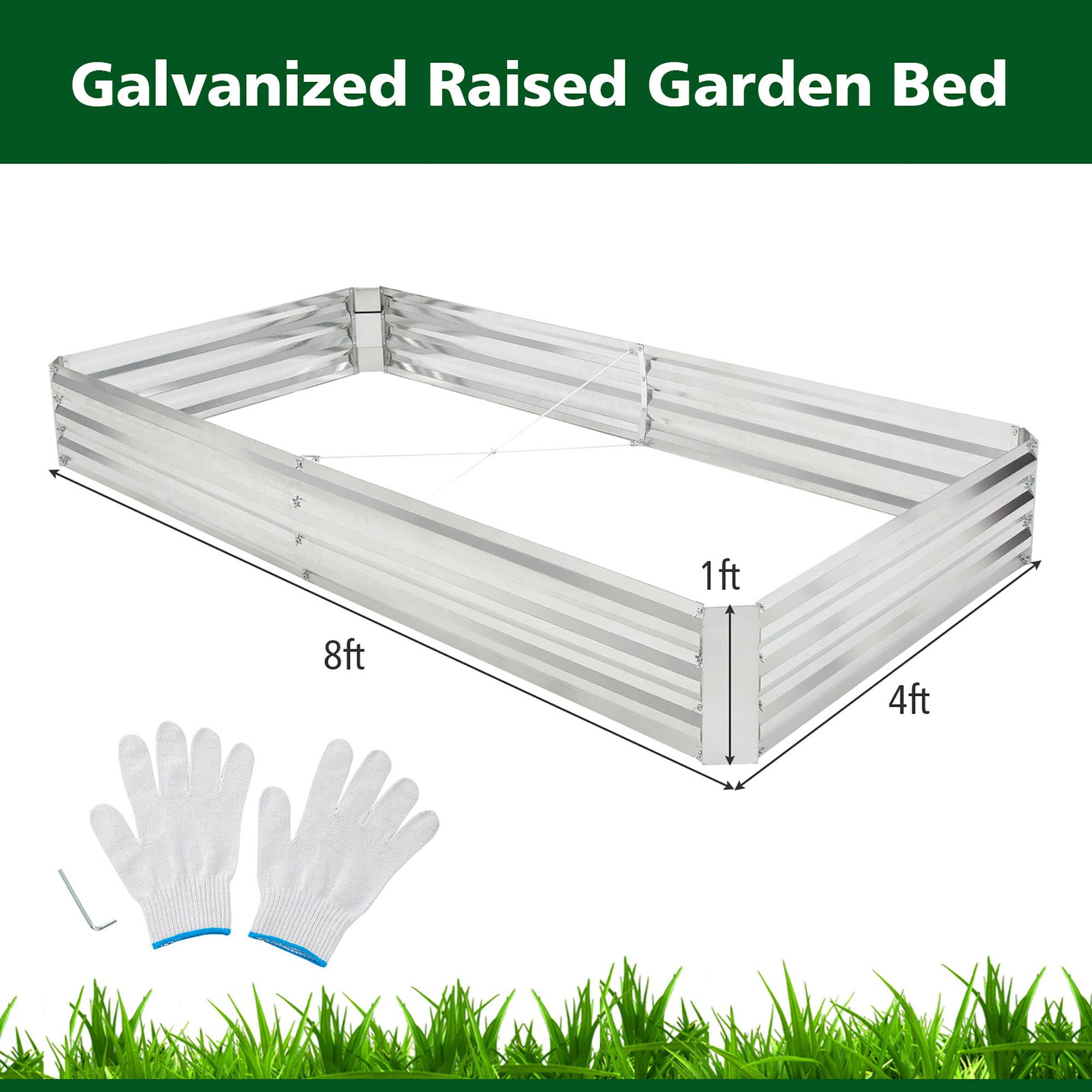 Galvanized Raised Garden Bed  
1ft x 8ft x 4ft