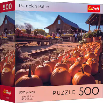 500 Pumpkin Patch
Trefl
500 pieces
18.9 x 13.4 in
48 x 34 cm
PUZZLE 500
37502