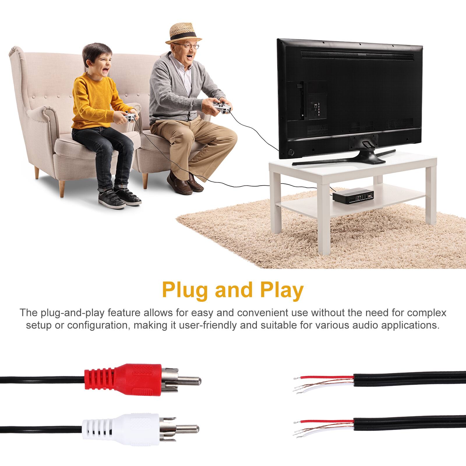 Plug and Play

The plug-and-play feature allows for easy and convenient use without the need for complex setup or configuration, making it user-friendly and suitable for various audio applications.
