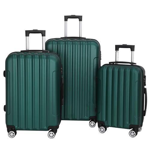 Alt View 5. Winado - 20"/24"/28" 3 Piece Trolley Carry On ABS Luggage Lightweight Hardside Suitcase Set Spinner Wheels & TSA Lock for Travel - Green.