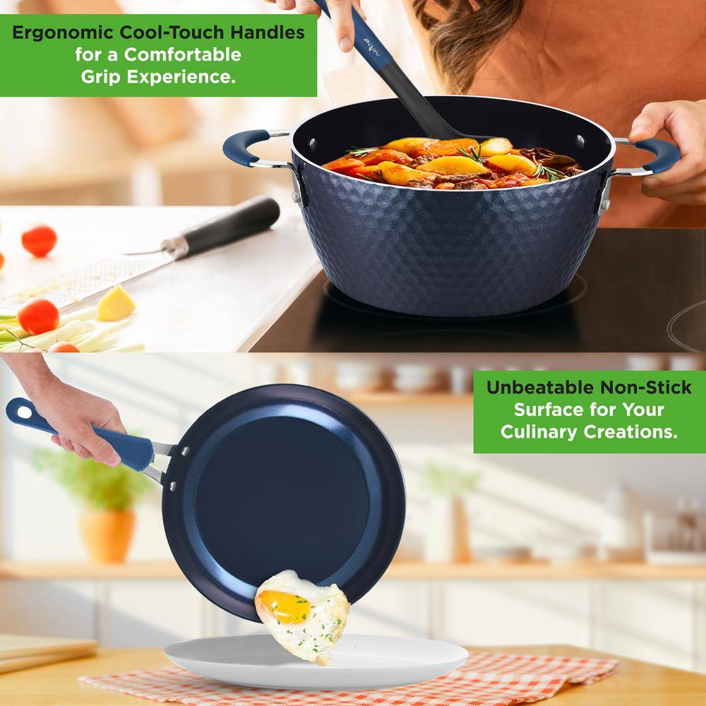 Ergonomic Cool-Touch Handles for a Comfortable Grip Experience.

Unbeatable Non-Stick Surface for Your Culinary Creations.