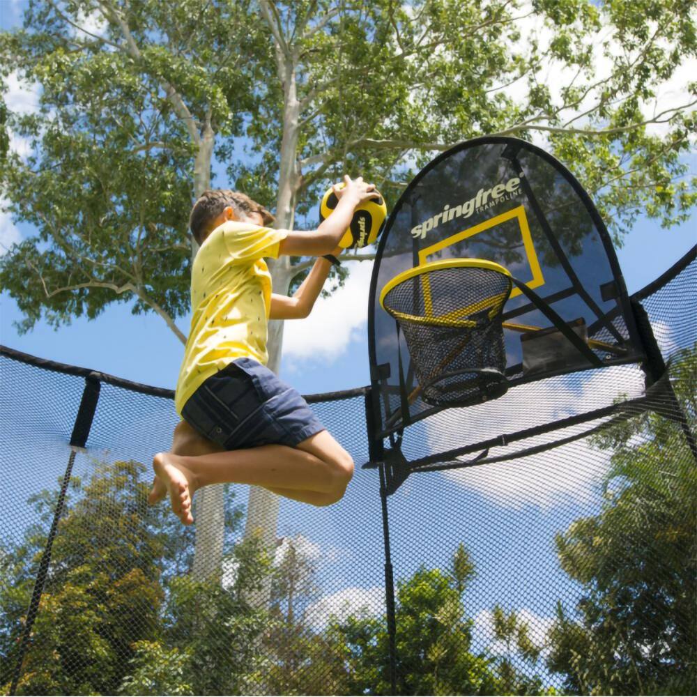 Alt View 11. Springfree Trampoline - Outdoor Jumping Basketball Game FlexrHoop Accessory, Black - Black.