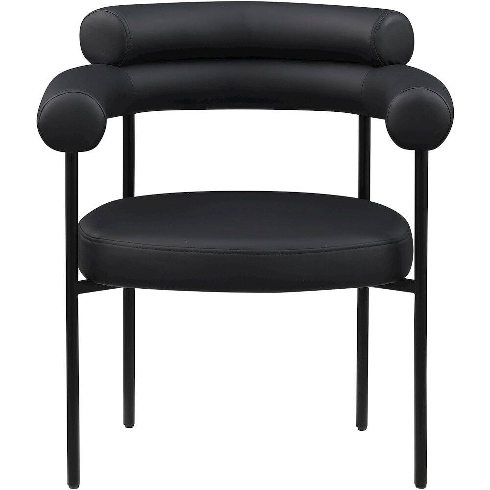 Alt View 1. Meridian Furniture - Blake Black Vegan Leather Dining Chair, Set of 2 - Black.