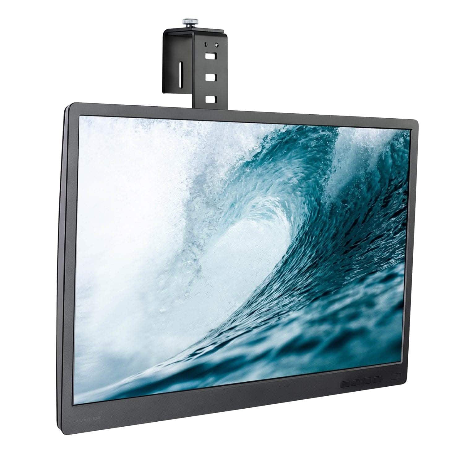 Mount-It! - Cubicle Wall Monitor Mount, Adjustable Hook, Fits 17"–32" Screens, No Drilling - Black