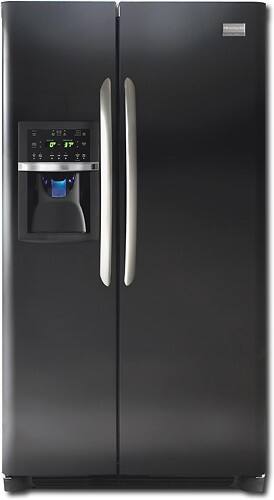 Front Standard. Frigidaire - Gallery 22.0 Cu. Ft. Counter-Depth Side-by-Side Refrigerator - Ebony Black.