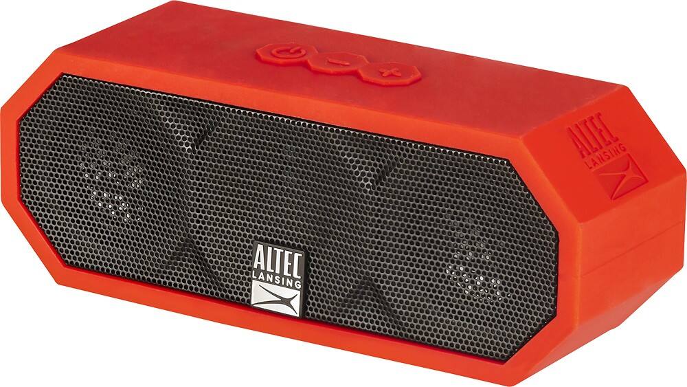 red altec lansing bluetooth speaker