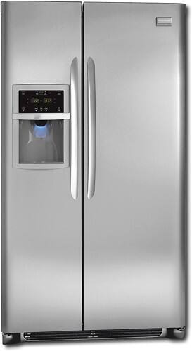 Front Standard. Frigidaire - Gallery 25.0 Cu. Ft. Side-by-Side Refrigerator with Thru-the-Door Ice and Water - Stainless-Steel.