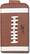 Front Standard. Wheat Accessories - Reebok Football Case for 2nd-Generation Apple® iPod® touch - Brown.