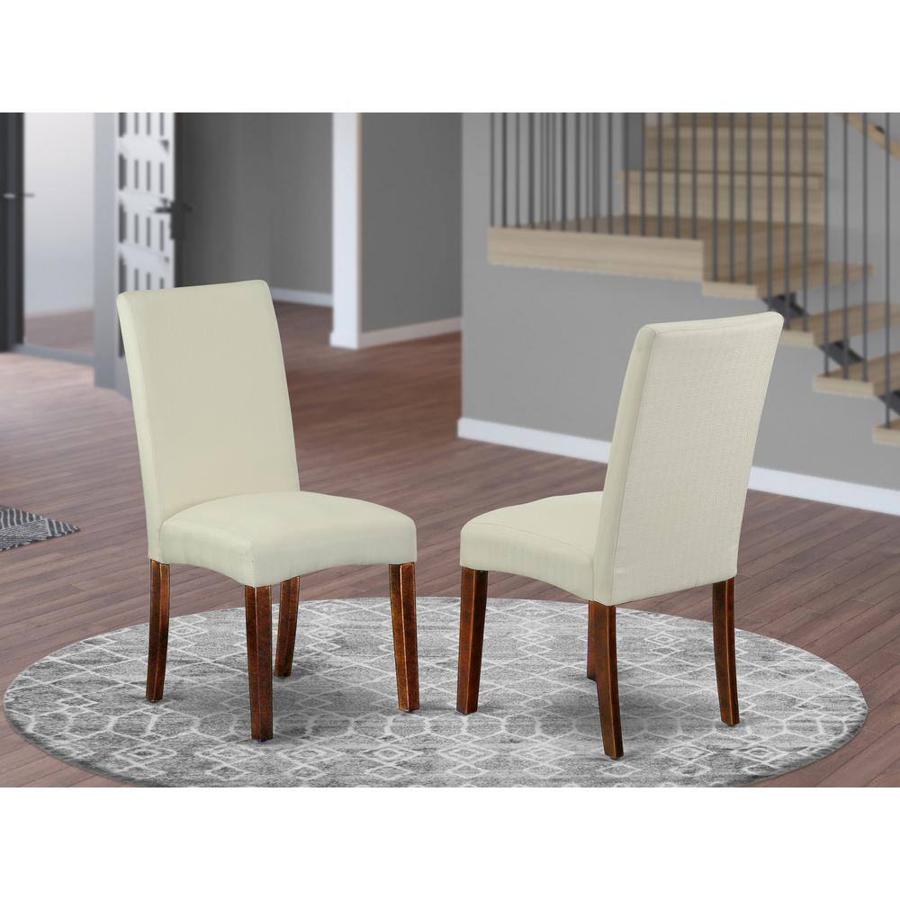 Angle. East West Furniture - Dining Chair Mahogany - Brown.