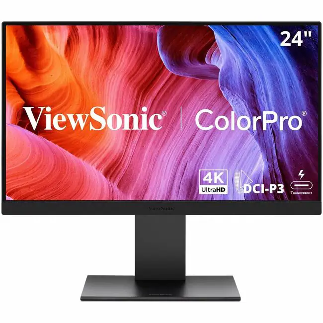ViewSonic - VP2488-4K 24 Inch 4K Mac-Ready Monitor with 100%sRGB, 98% DCI-P3, Pantone Validated, Advanced Ergonomics - Unknown