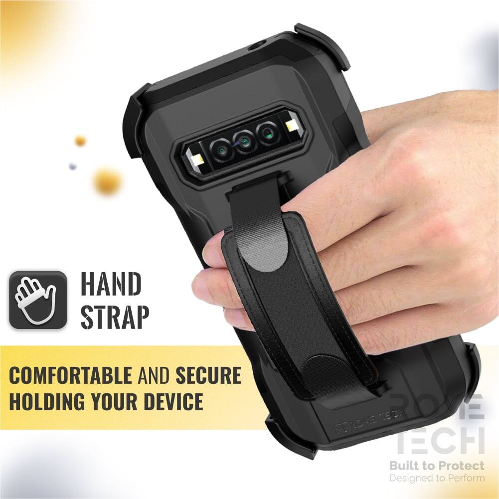 HAND STRAP COMFORTABLE AND SECURE HOLDING YOUR DEVICE  
TECH ROVE F0 TROKE TECH  
Built to Protect  
Designed to Perform
