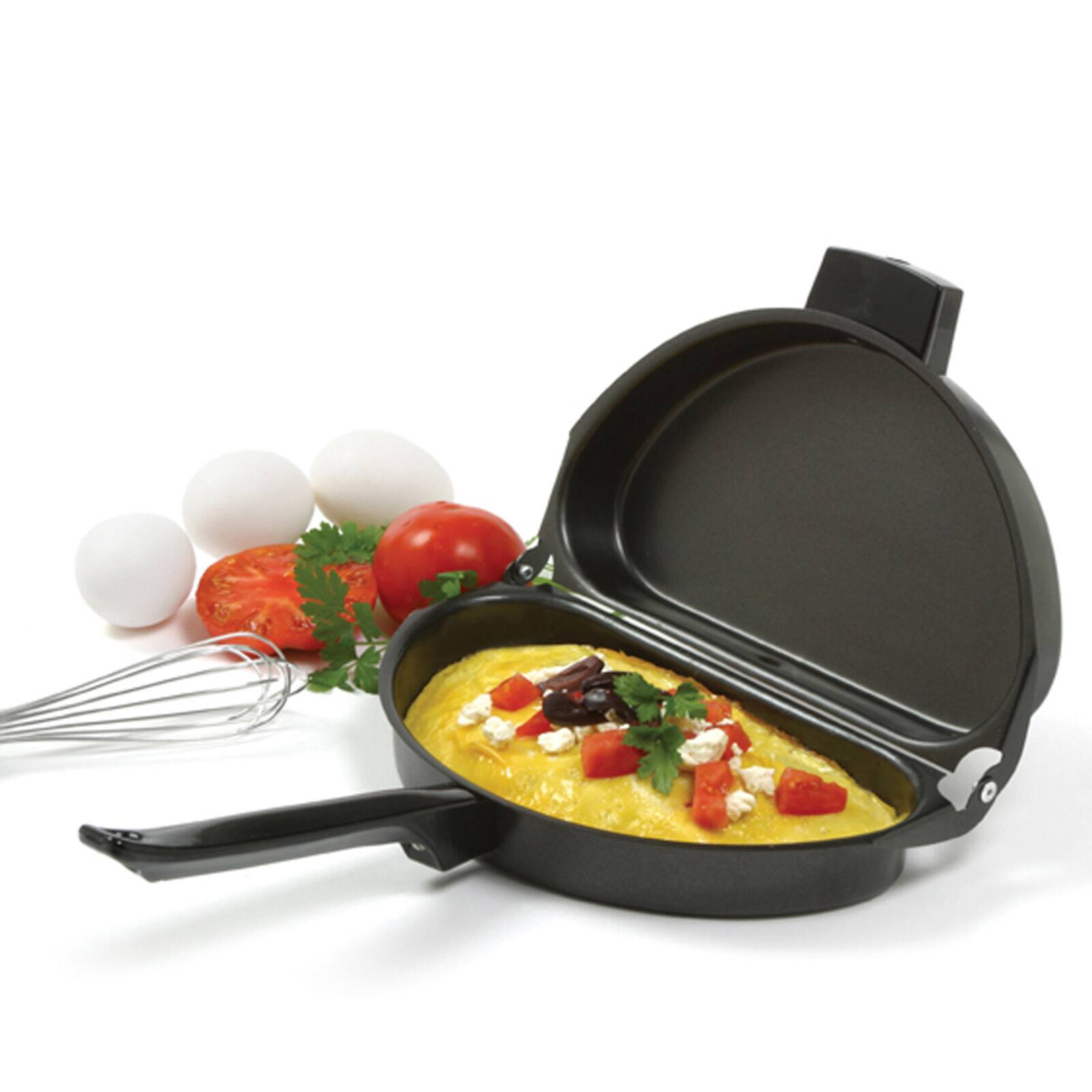 Alt View 1. Norpro - 9.25-Inch Nonstick Omelette Pan - Black.