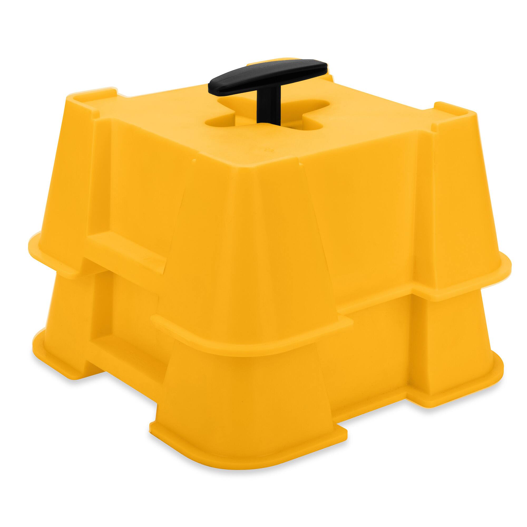 Front. Camco - Camco FasTen Big Blocks RV Stabilizing Jack Supports with T-Handle, 2-Pack.
