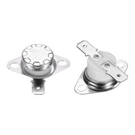 Unique Bargains - 2pcs KSD301 Thermostat 250°C/482°F 16A N.O. Snap Disc Switch for Microwaves/Oven/Coffee - Silver