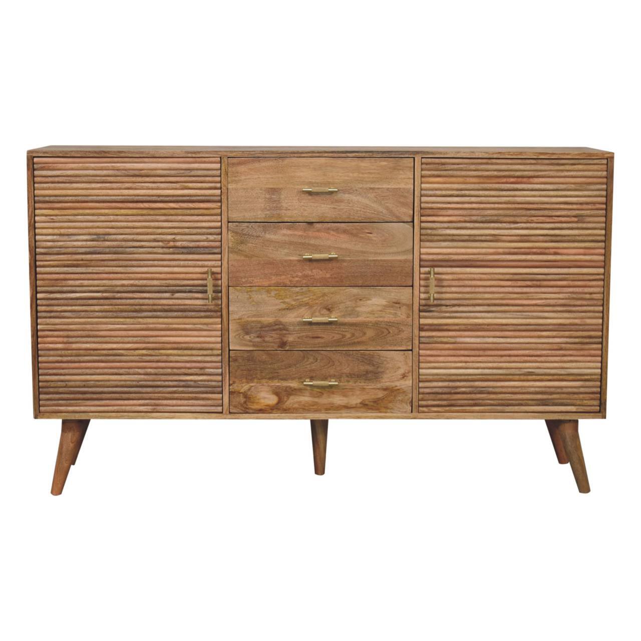 Angle. Artisan Furniture - Artisan Furniture Solid Wood Soba T-Bar Large Nordic Chest - Brown.
