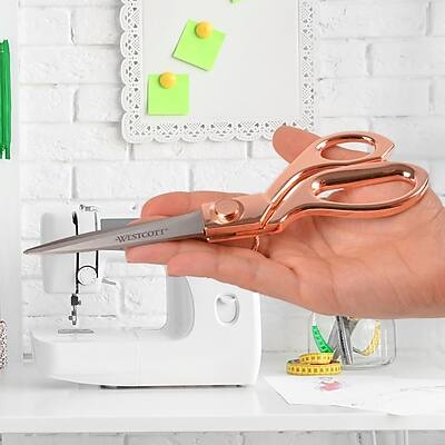 Alt View 7. Westcott - Vintage 8" Stainless Steel Heavy Duty Scissors, Pointed Tip Finish - Rose Gold.