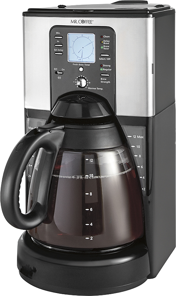 Mr. Coffee 12 Cup Switch Black Coffee Maker, 13.7 in.